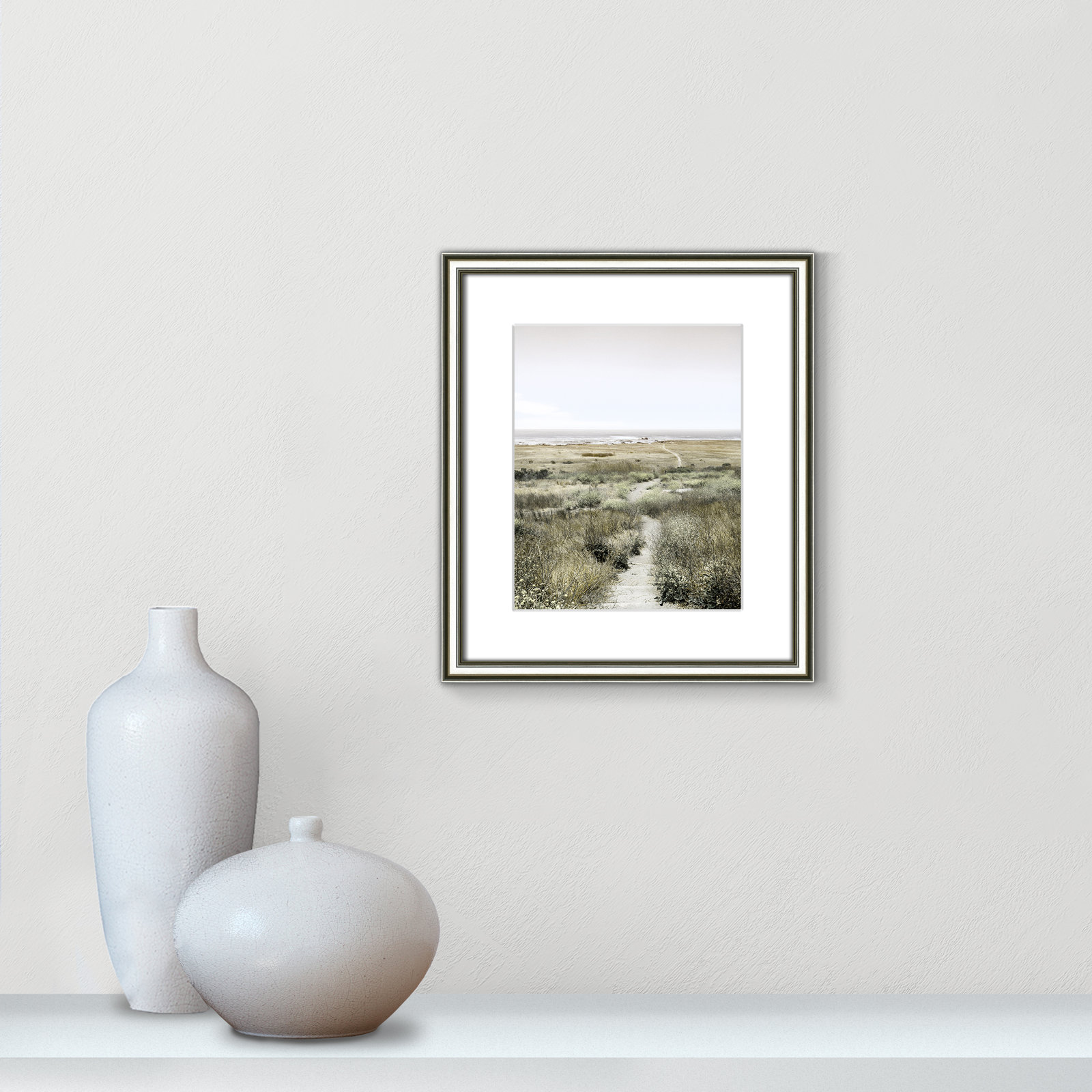 Toscani "Footpath to Paradise" Print, 14.25 W x 16.25 H x 0.88 D, Silver