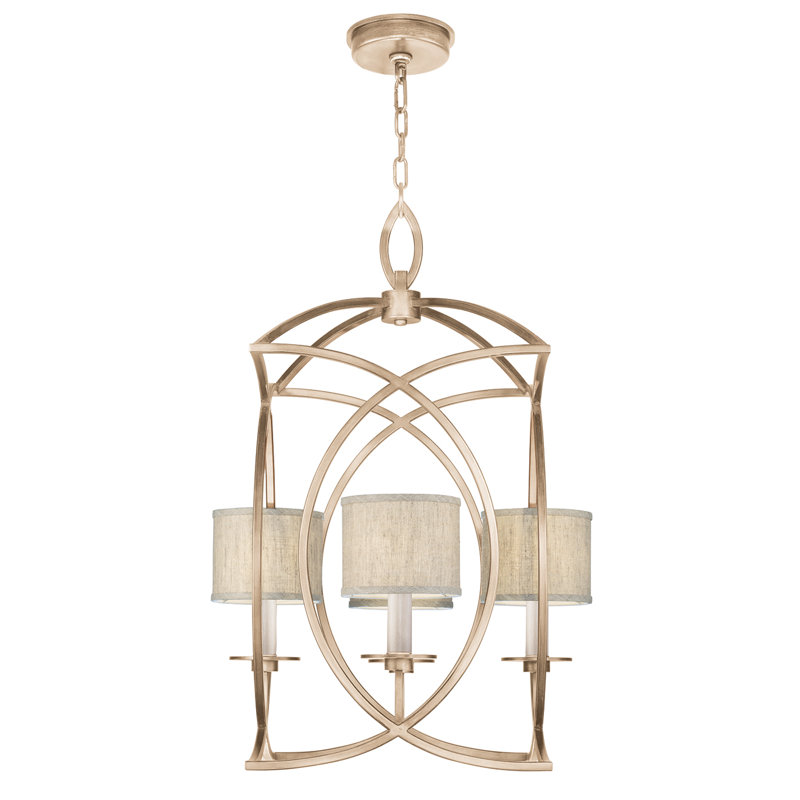 Gold Leaf 21.5" 4-Light Candle Chandelier