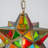1-Light Geometric Star Glass Pendant