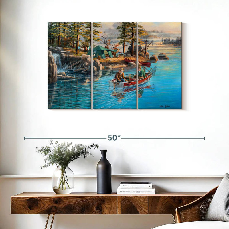 Senne Fishing Camp, 24" H x 38" W
