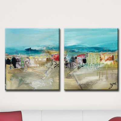 Confetti - ensemble de 2 reproductions sur toiles tendues