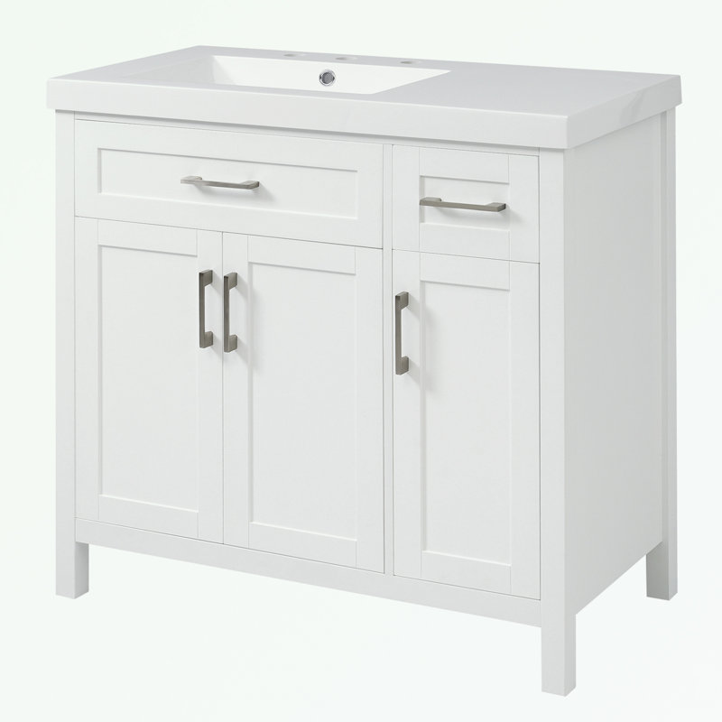 Armoire de salle de bain Magrini, Blanc