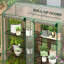 Mini Lean To 143*46*151 cm Steel 1 Piece Lean-to Greenhouse Clear with Roll-up Door