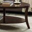 Ensemble de tables basses ovales 3 pièces avec tables de bout Perth, finition espresso, polyvalente et élégante pour les salons modernes-2101297620