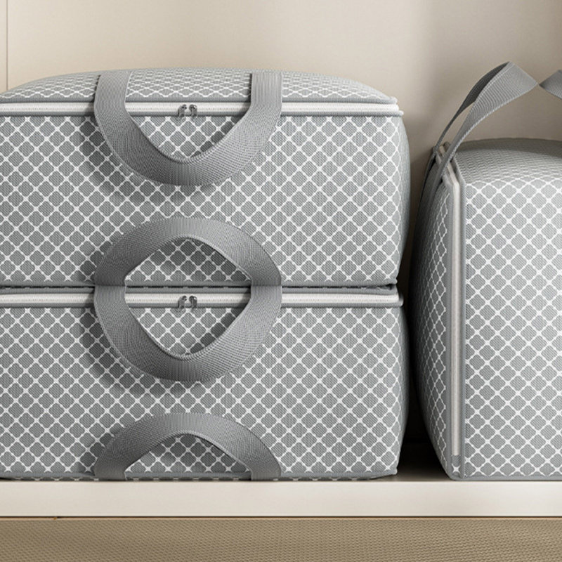  Double Zipper Storage Bags, Clothes Storage Bins Foldable Storage Containers with Reinforced Handles, Closet Organizers and Storage for Clothing, Blanket, Comforter, Pillow, Bedding