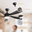 TurboBreeze 52'' - 5 Blade Modern Ceiling Fan with Dimmable Light Kit and Remote Control-100235450-122950095