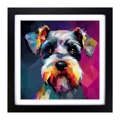 Schnauzer Abstract No.3 - Framed Print