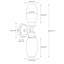 Applique murale moderne en nickel 2 lumières pour salle de bain, classée Ip44, base candélabre E12 pour salle de bain-574212558