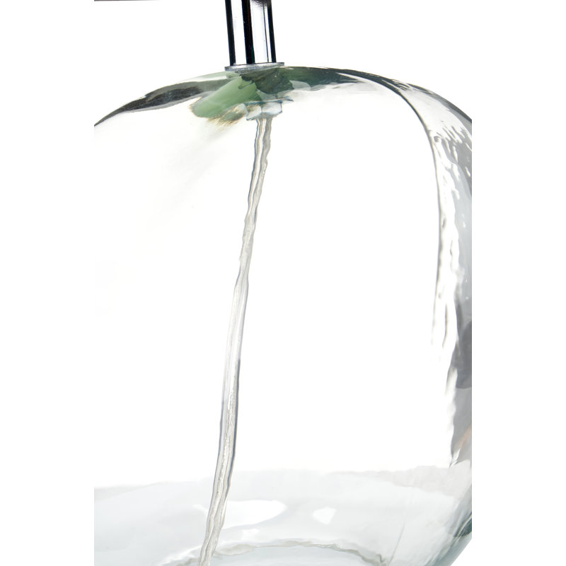 Mila Glass Table Lamp, White