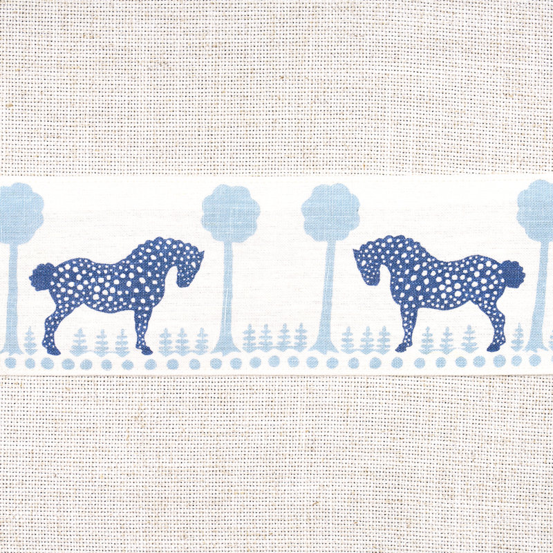 Ruban à pois Schumacher x Mary Mcdonald, Bleu
