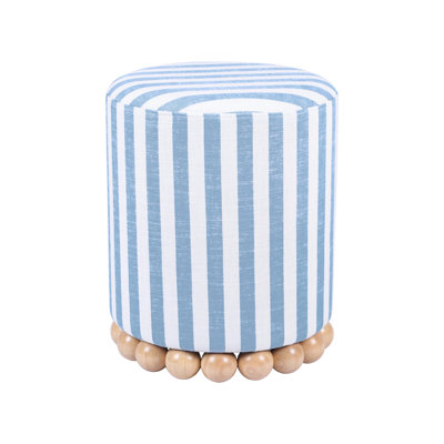 Marlando 15.7" Wide Cylinder Striped Standard Ottoman