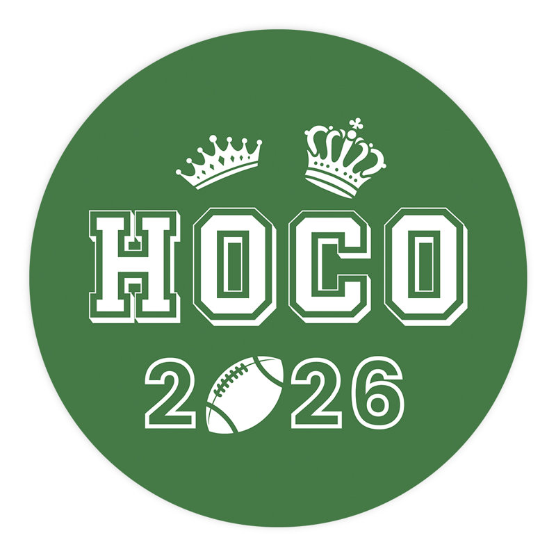 Autocollants HOCO, motif de couronne de football vert et blanc, fête de retour et cadeaux Scrapbook, Vert/blanc