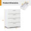 Armoire de rangement à 4 tiroirs avec poignées en métal-364379608