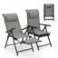 Ensemble de 4 chaises longues pliantes avec dossiers réglables à 10 niveaux-1764602756