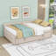 Full L-Shaped Upholstered Daybed with Twin Pop Up Trundle-1217777513