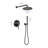 Matte Black Shower - Constructed With Superior Brass And Stainless Steel For Luxury Wall Mounted In Built-118088860