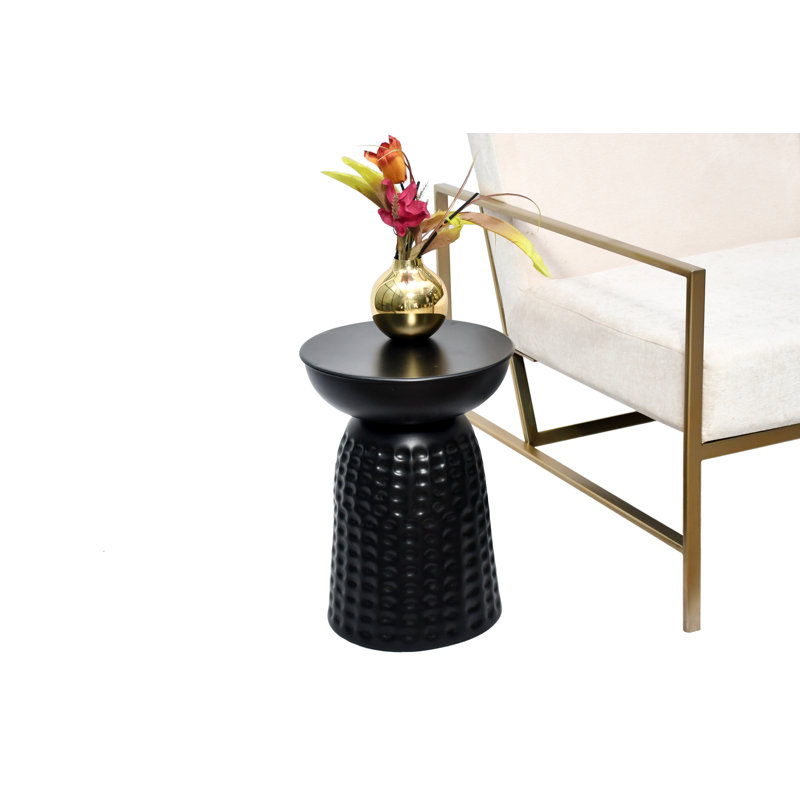 Table d'appoint Celina au fini chaud, Noir, noir, noir, noir