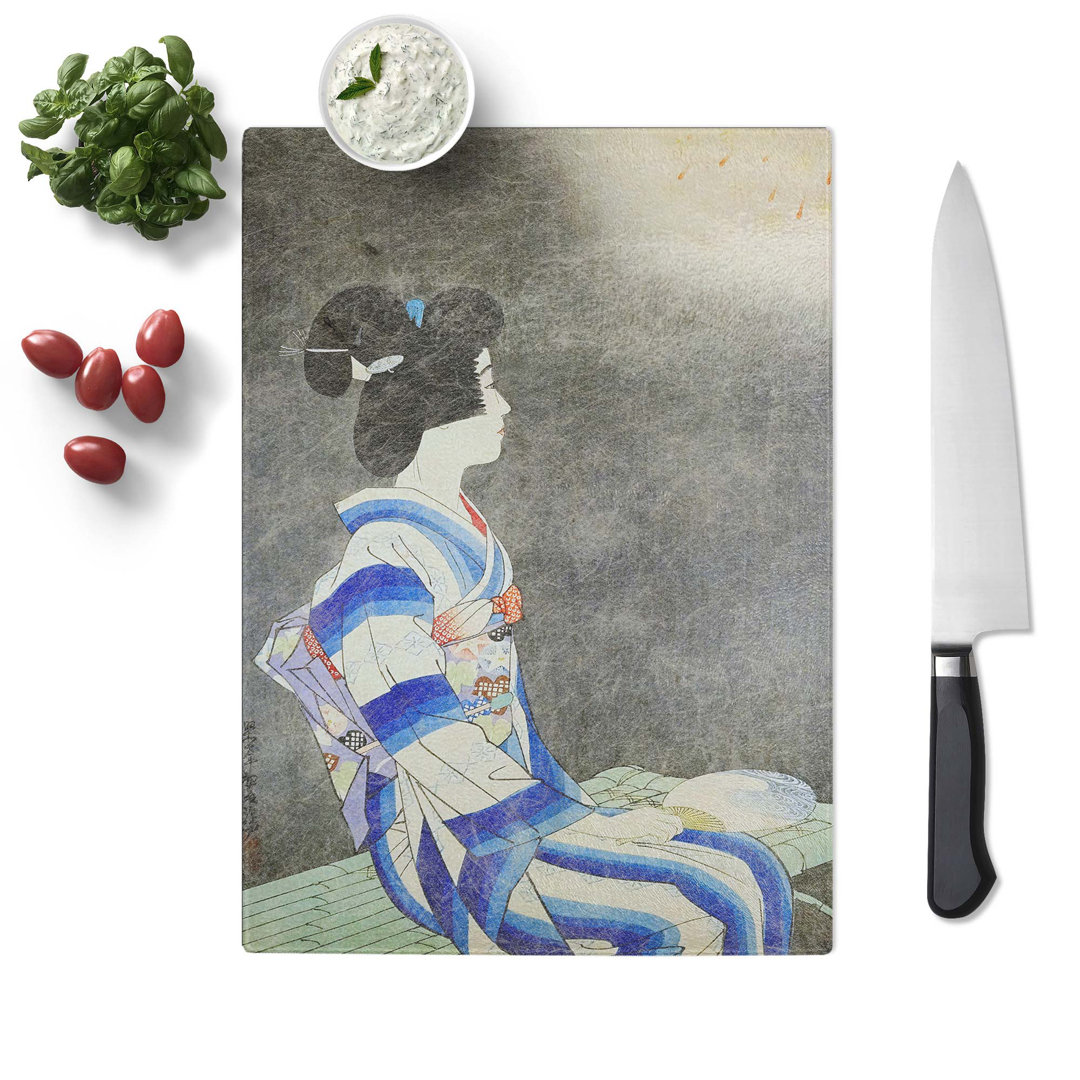 Tempered Glass Fireworks by Ito Shinsui Chopping Board
