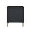 Table de chevet noire, argentée et dorée avec espace de rangement intérieur spacieux 3 tiroirs et finitions de style moderne