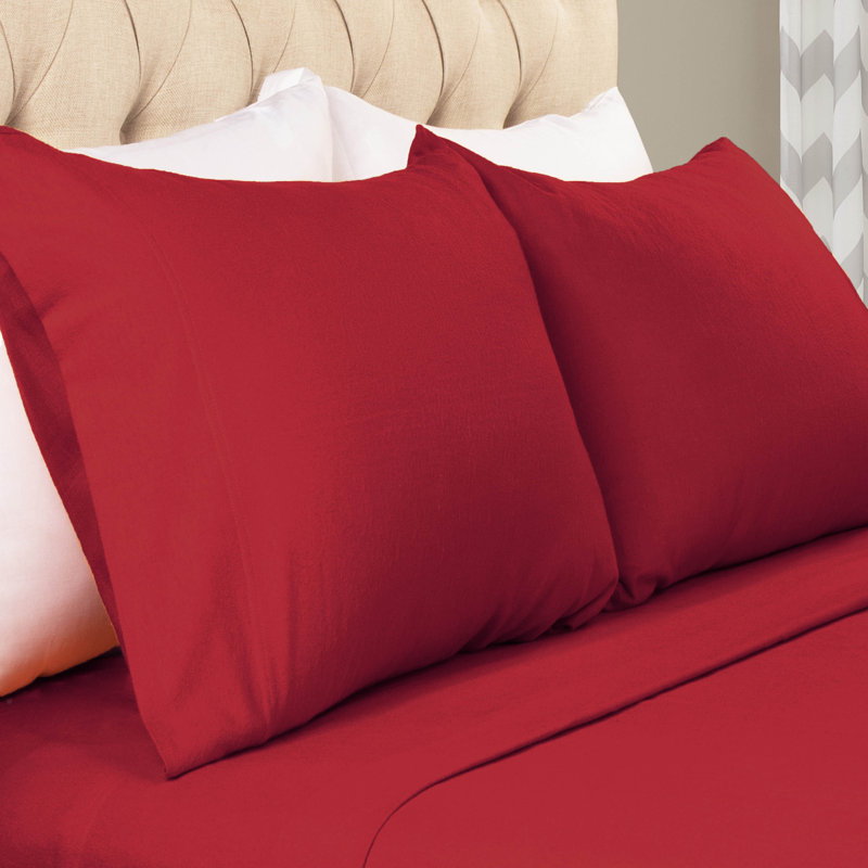 Modern All Season Solid Flannel Cotton Pillowcase, Standard Pillowcase, Sage