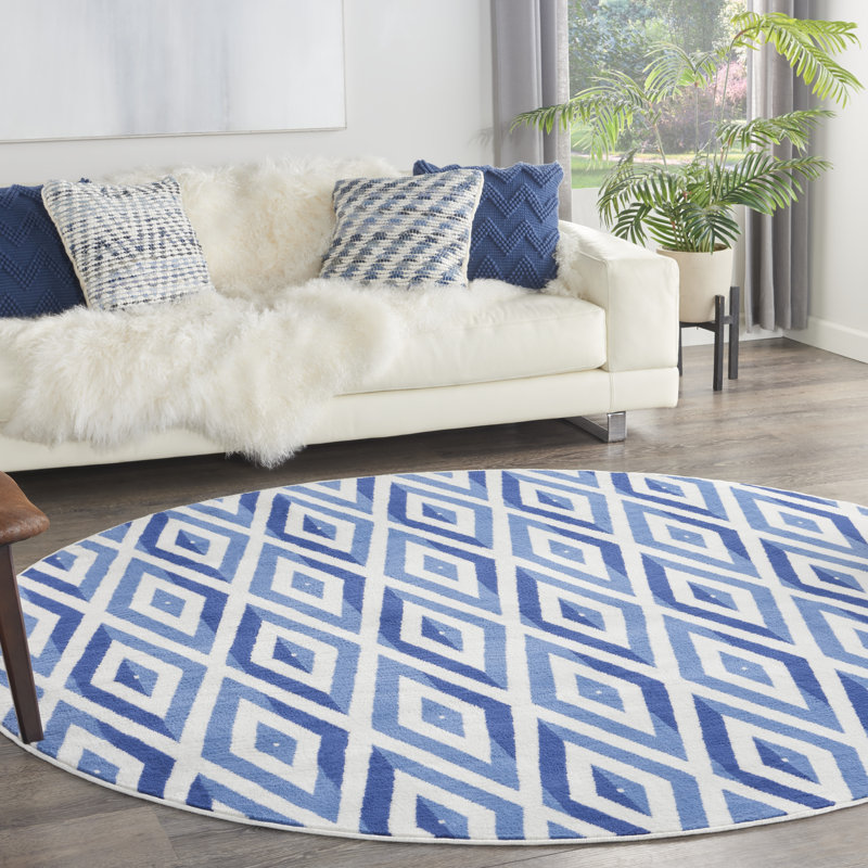 Caiden-Jay Geometric Indoor Rug, Round 8'