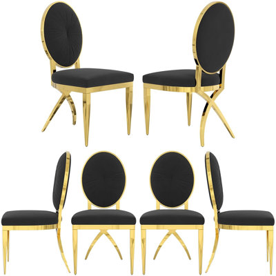 Chaise parsons en velours capitonné Ladawna