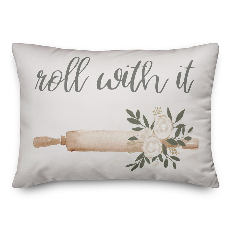 Housse de coussin rectangulaire avec insert Roll with It