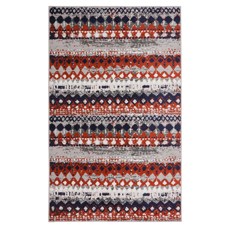 Geometric Indoor Rug, Rectangle 3'6" x 5'6"