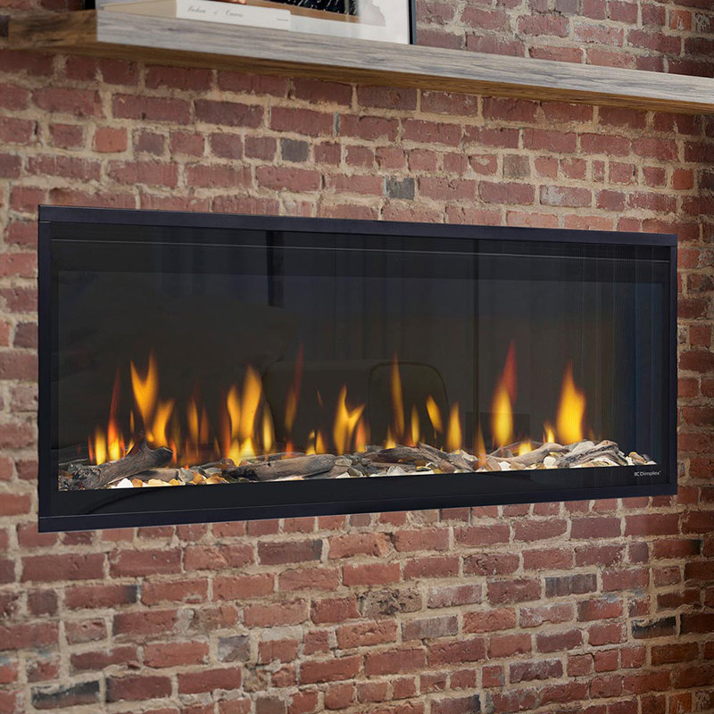 Evolve Black Electric Fireplace with 8530 BTU, 16.49" H x 51.41'' W x 5.79" D