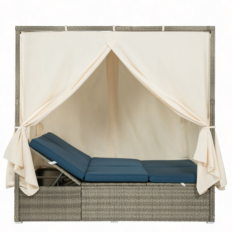 Adjustable Sun Bed With Curtain,High Comfort