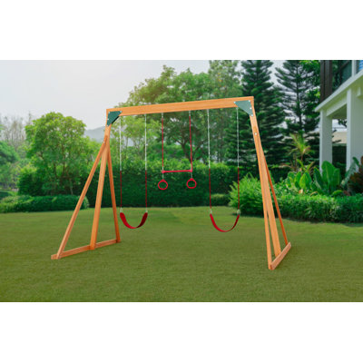 Trailside Wooden Swing Set