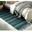 5x8 Blue Flat Weave Wool Bamboo Silk Coastal Horizon Striped Modern Contemporary Carpet Rug