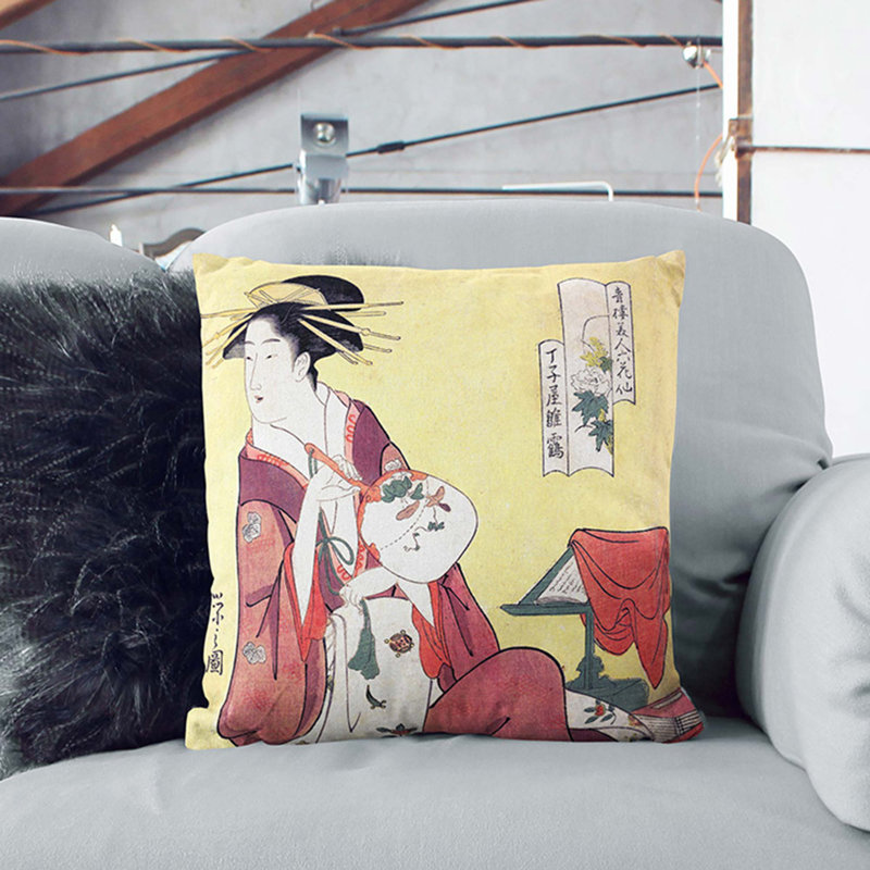 Square Throw Cushion, 55cm H x 55cm W x 20cm D, Stone