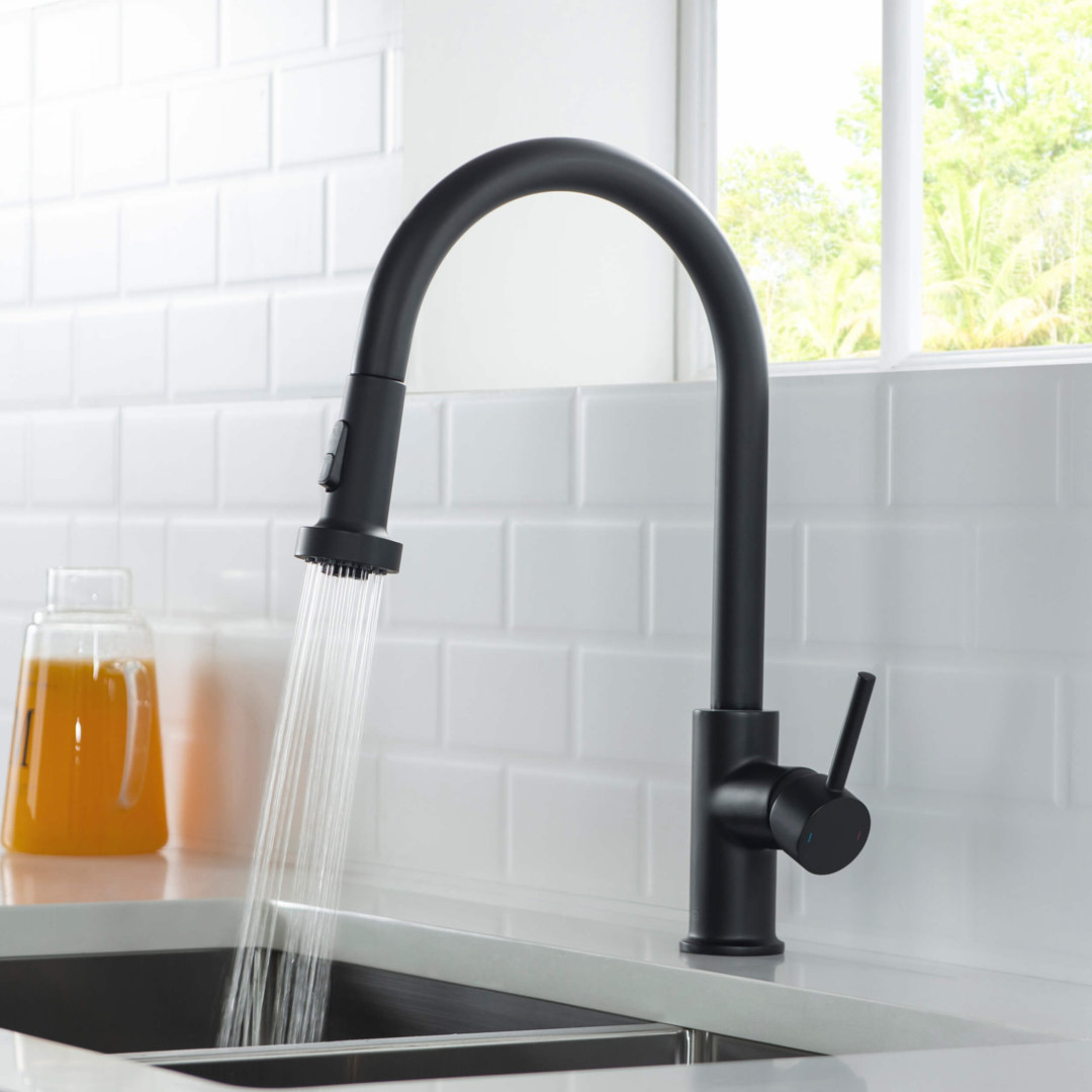 Casa KIBI Pull Down Single Handle Kitchen Faucet With Accessories KIBI 