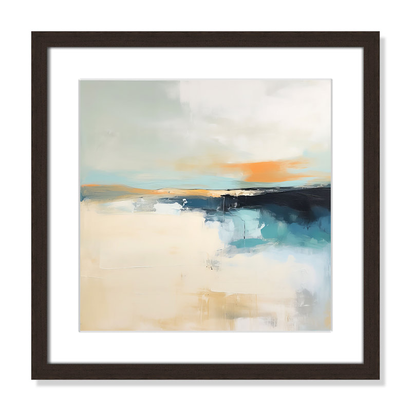Impression «Seashore Abstraction II» par Irena Orlov, Open Grain Walnut, Imprimé mat, L 17 po x H 17 po