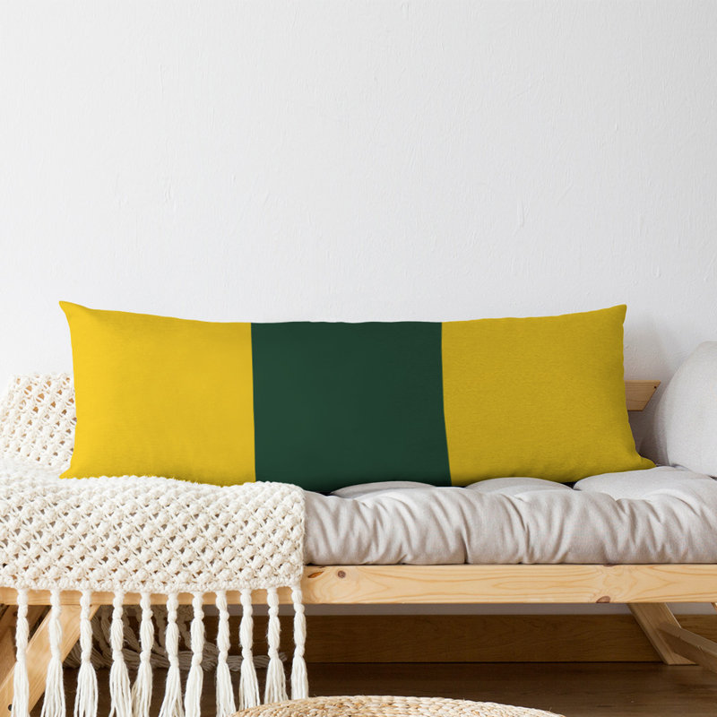 Abel Polyester Medium Pillow, Yellow/Green/Yellow