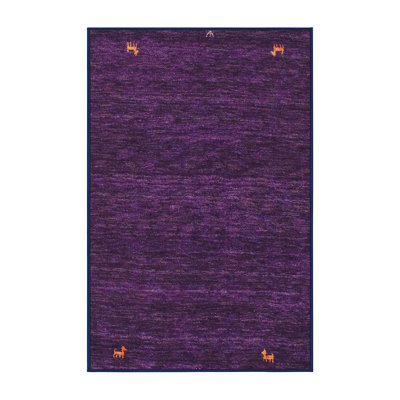 Tapis de zone mauve contemporaine Jabes