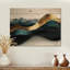 Horizon de solitude Minimal Mountains - paysage abstrait en bois, décoration murale - sur bois de pin naturel-826720190