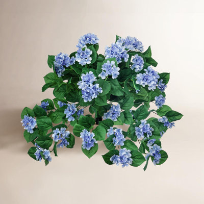 27" UV Hanging Hydrangea Plant