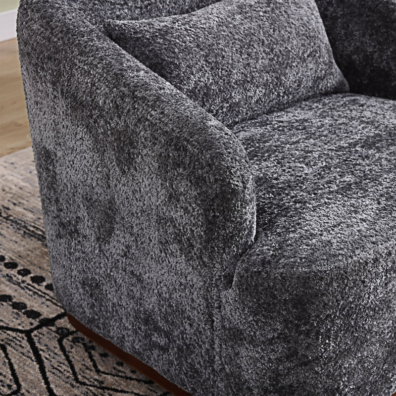 Fauteuil club pivotant à 360 degrés, Gris chenille