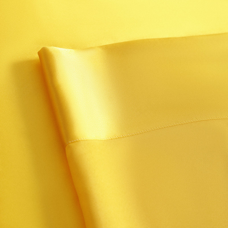Luxury 4-Piece Satin Sheet Set - Satin Bedding Set, California King Bedspread + 4 Additional Pieces, Bright Yellow
