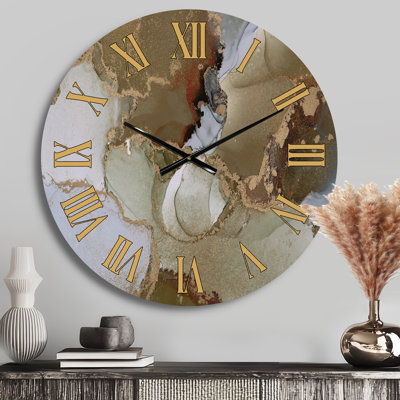 Horloge murale moderne de luxe avec art abstrait I