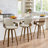 Modern Upholstered Swivel Counter Height Bar Stool-891631851