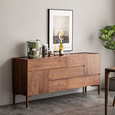 Buffet noyer noir grande capacité 78,74