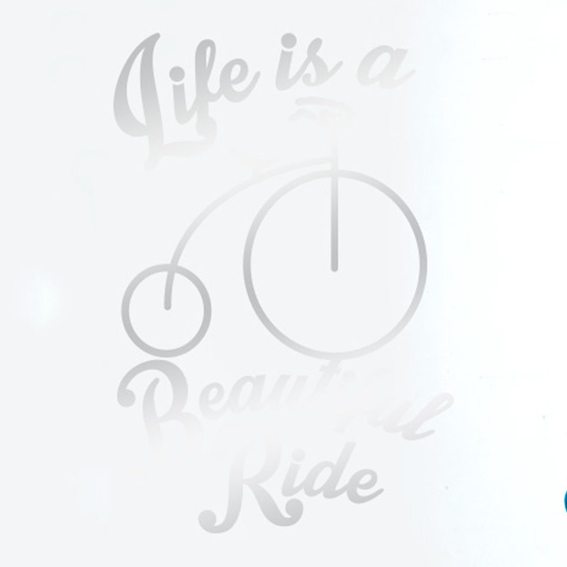 Wall Decal, Shiny Silver, Large