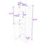 Armoire de rangement autoportante pour salle de bain avec tablettes réglables, dispositif anti-basculement et crochet latéral-1416480915
