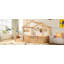 Lit simple au sol avec garde-corps et toit, lit pour enfant-124917493-124917494