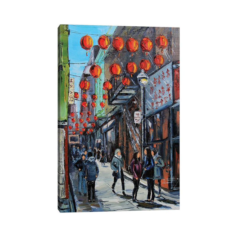 Chinatown At Noon by Lisa Elley - Wrapped Canvas Gallery-Wrapped Canvas Giclée, 20.32 cm H x 30.48 cm W