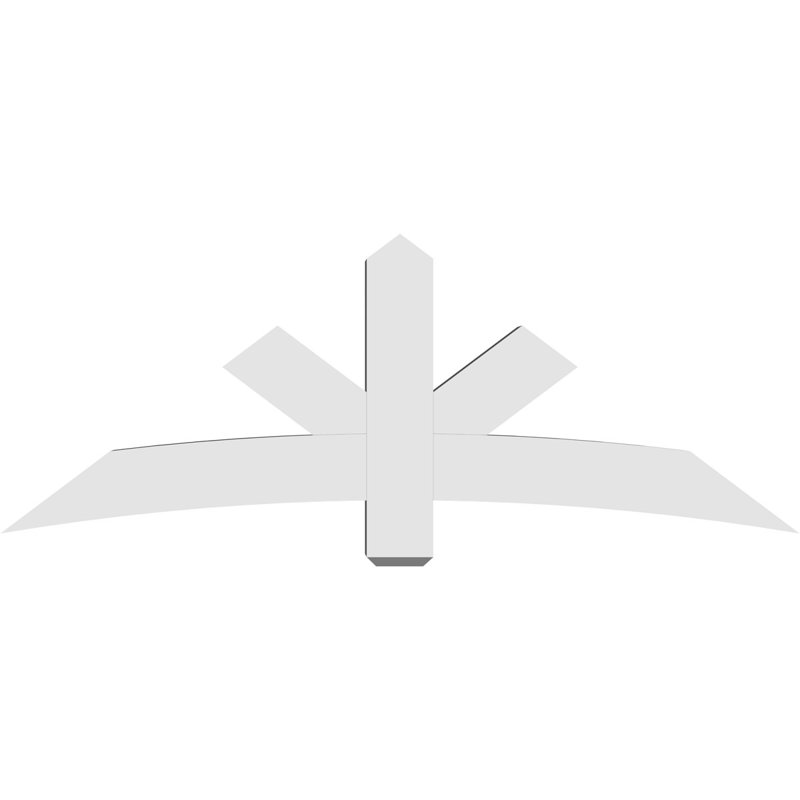 Alberta Architectural Grade Gable Bracket, 27" H x 72" W (Pitch: 9/12), 6" D x 6" F, Signature Urethane
