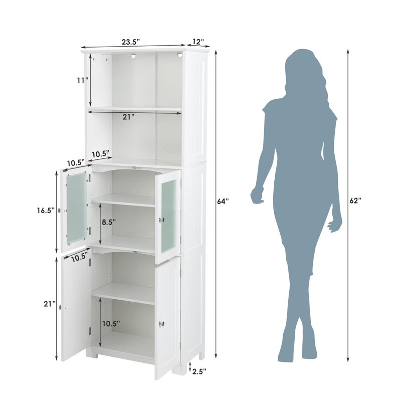 Armoire de salle de bain Marichuy, Blanc